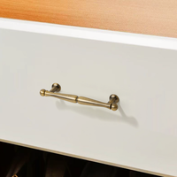 Poignées de porte et boutons de tiroir de style classique français en alliage de zinc couleur laiton antique jaune pour armoires et commodes