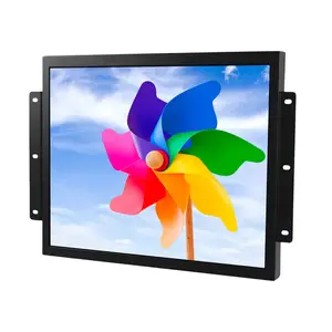 צג מסך מגע 1280X1024 נייד Hd Vga Dvi קלט מסך מגע 17 אינץ' צג LCD תעשייתי LCD מסגרת פתוחה צג מגע