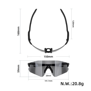 Frameless <b>Polarized</b> Cycling <b>Sunglasses</b> Grey Sports Glasses for <b>Men</b> Women Mountain Bike Running Golf - Product Image 2