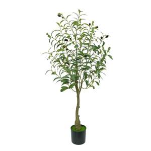 Arbre d'olivier artificiel détachable, plante en soie, feuilles d'olivier artificielles en pot, plantes artificielles d'intérieur, décoration, best-seller - Product Image 5