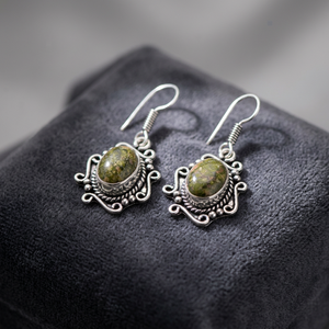Pendientes Colgantes Ovalados Vesonite, Colección Popular, con Gemas de Ágata y Cristal, Regalo de Compromiso para Mujer, Joyería de Aniversario - Product Image 3