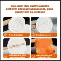 Autocollants adhésifs personnalisés avec impression dorée, texture gaufrée, formes personnalisées - Étiquettes d'emballage durables anti-contrefaçon pour