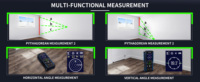 Qualité d'usine 0.05-100m faisceau vert dispositif de mesure laser couleur LCD télémètre laser pour la construction et les travaux intérieurs