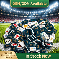 GoldenLoong Nouveau Mahjong américain de luxe sur mesure, 160 tuiles en acrylique gravées, thème Coupe du Monde de Football 2026, coloré