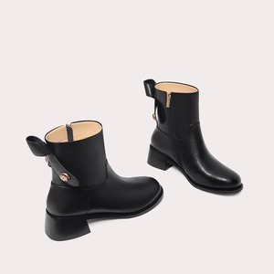 Bottines <span class=keywords><strong>Chelsea</strong></span> tendance à bout rond et talons épais, style vintage, nouvelle collection automne Lily Wei, grandes tailles - Product Image 3
