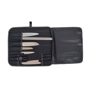 Bolsa para cuchillos de chef (8+ ranuras) con acolchado, para 8 cuchillos MÁS su cuchillo de carnicero, afilador de cuchillos, 4 utensilios. Duradera. Muestra gratuita. - Product Image 4