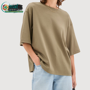 T-shirt en coton surdimensionné pour femmes, coupe ample, manches courtes, col rond, décontracté, doux, respirant, confortable, léger, été, tous les jours - Product Image 3