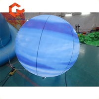 30cm 40cm 50cm 60cm 80cm 100cm globo inflable Planeta Tierra Luna sol Marte LED iluminación globo para decoraciones