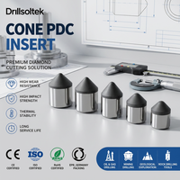 Drillsoltek Premium Conical PDC Cutter Diamond Insert pour foret PDC, foret tricone, outils de forage de roche