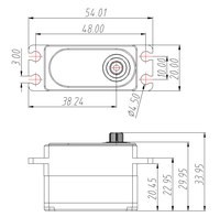 Servo Jx B40 40kg.cm 0.07sec/60 ° Servo numérique à engrenages métalliques à couple élevé 6,0-8,4 V pour voiture RC, hélicoptère, bateau, avion