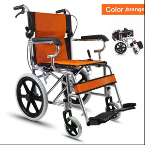 AMAIN Fauteuil roulant manuel pliable en acier inoxydable <span class=keywords><strong>pour</strong></span> la réadaptation des personnes âgées Fauteuil roulant léger - Product Image 3
