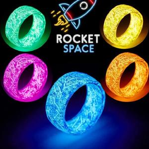 Anneaux lumineux lumineux en gros <span class=keywords><strong>pas</strong></span> <span class=keywords><strong>cher</strong></span> résine chaude mode à la mode bagues de fiançailles pour les femmes en acier inoxydable bague de fiançailles 10 pièces - Product Image 2