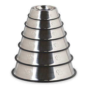 Ciotola d'acqua per alimenti per animali domestici personalizzata OEM per cani ciotola per alimenti per cani portatile antiscivolo pieghevole di dimensioni Multiple in acciaio inossidabile - Product Image 2