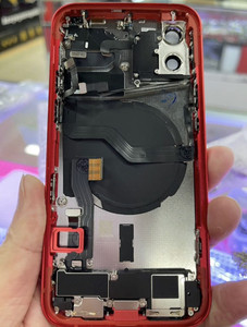 غطاء خلفي لبطارية آيفون 12 برو ماكس مع قطع صغيرة، هيكل معدني، غلاف خلفي مع كابل مرن - Product Image 6