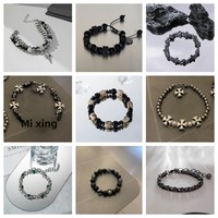 Bracelet tendance en acier inoxydable plaqué or pour homme, ajustable, maillons cubains épais, forme géométrique, idéal pour un cadeau