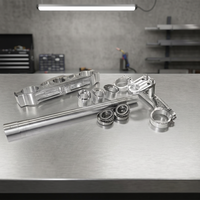 Kit de plaque de fourche avant Yamaha Jog compatible avec les fourches de scooter Ottopuntouno JF-1 en alliage de magnésium à suspension huile et gaz (fourches uniquement)
