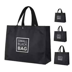 अनुकूलित सुविधाजनक पोर्टेबल शॉपिंग बैग बार-बार सफाई का उपयोग इको बैग वाटरप्रूफ ऑक्साइड कपड़े भंडारण टोटे बैग बैग