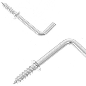 Gancho de tornillo autorroscante de ángulo recto Gancho curvo cuadrado de metal para tornillos de rosca - Product Image 1