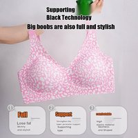 Soutien-gorge sans couture imprimé léopard grande taille pour femme, bonnet complet, coussinets fixes, push-up, lingerie S-4XL