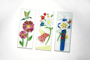Figurine en verre fusionné fait main en forme de feuilles avec base en bois, décoration de table pour la maison ou le bureau, cadeau - Product Image 6