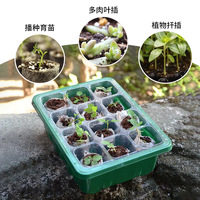 Barquettes à semis en plastique premium, multifonctionnelles, respirantes, translucides, résistantes à la déformation, rectangulaires, pour l'entretien du jardin
