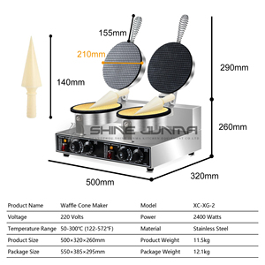 Macchina per Snack cina elettrica per gelato macchina per cialde in acciaio inossidabile commerciale creatore di coni per cialde - Product Image 2