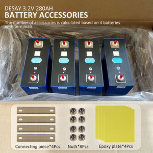 خلايا بطارية ليثيوم فوسفات الحديد الصلبة 3.2 فولت 280 أمبير في الساعة مع أطراف M6 منشورية لتخزين الطاقة الشمسية، 8000 دورة، متوفرة في المخزون - Product Image 4