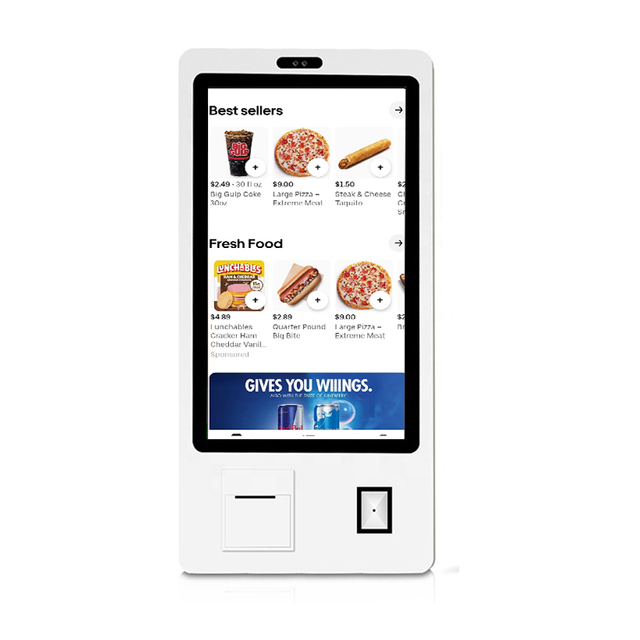 Self Service Payment Kiosk Interactive Automatic Touch Screen Kiosk Floor Stand Food Kiosk for Restaurant Hotel Supermarket