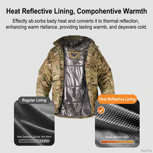 Giacca Invernale Unisex Renya M65 American Tactical, Impermeabile, Traspirante, in Poliestere Mimetico, Antivento e Termica - Product Image 3