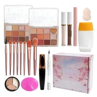 Kit de maquillage complet tout-en-un, cosmétiques professionnels comprenant une palette de fards à paupières, du fond de teint, du rouge à lèvres, du mascara, du blush, une trousse de maquillage