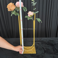 Centres de table de mariage, support en métal doré, vase magnétique argenté pour la décoration d'événements de mariage