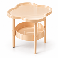 Table d'appoint de salon créative style crème, table de chevet de chambre moderne et simple, table basse de balcon avec rangement – Vente en gros