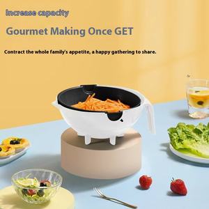 Coupe-fruits et légumes manuel en acier inoxydable avec fonction de drainage, trancheuse à pommes de terre en plastique PP et autres outils - Product Image 6