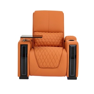 Sofá reclinable eléctrico moderno de cuero de gama alta para apartamentos pequeños y salas de estar para personas perezosas para dormir y acostarse - Product Image 4