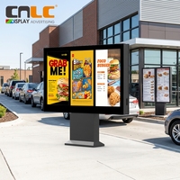 Señalización de Menú LCD para Exteriores IP65 Opcional de 55 Pulgadas, Personalizable OEM, Pantallas Individuales, Dobles o Triples para Publicidad en Carriles de Autoservicio de Comida Rápida