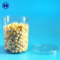 Vente en gros de design moderne Chewing-gum jetable en plastique PET pour barbe à papa Biscuits Boîte d'emballage alimentaire Couvercle anti-fuite BPA