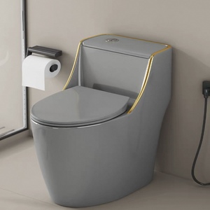 Ceramica moderna un pezzo Super vorticoso sifone ad alto impatto Anti-block odore deodorante serbatoio nascosto facile da pulire smaltato - Product Image 1