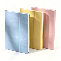 Cuaderno A5/A6 de Cuero PU con Degradado Personalizado, Diario de Escritura con Tapa Dura y Logotipo Personalizado, Suministros de Oficina y Escolares con Banda Elástica