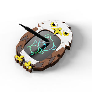 Tableau d'écriture et de <span class=keywords><strong>dessin</strong></span> en silicone pour enfants - Design de <span class=keywords><strong>dessin</strong></span> animé, jouets de <span class=keywords><strong>dessin</strong></span> unisexes, ensemble de 4,5 pouces Globion - Product Image 1