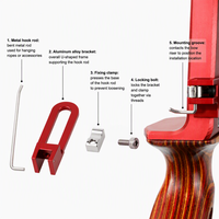 Repose-flèches arrière en alliage d'aluminium HUANTU, réglable avec pointes en acier, accessoire stable pour arc classique