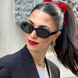 Lunettes de soleil ovales unisexes pour enfants européens et américains, nouvelle mode rétro 2024, protection UV400 - Product Image 2