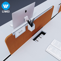 LIWEI Poste de travail modulaire extensible en bois moderne pour 4 personnes avec cloisons pour usage commercial en bureau