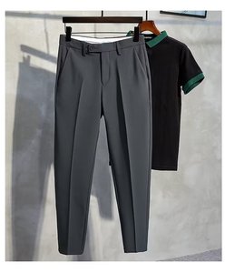 <span class=keywords><strong>Pantalon</strong></span> pour homme, <span class=keywords><strong>pantalon</strong></span> <span class=keywords><strong>de</strong></span> <span class=keywords><strong>costume</strong></span> décontracté noir pour homme, printemps et automne, sans repassage - Product Image 2