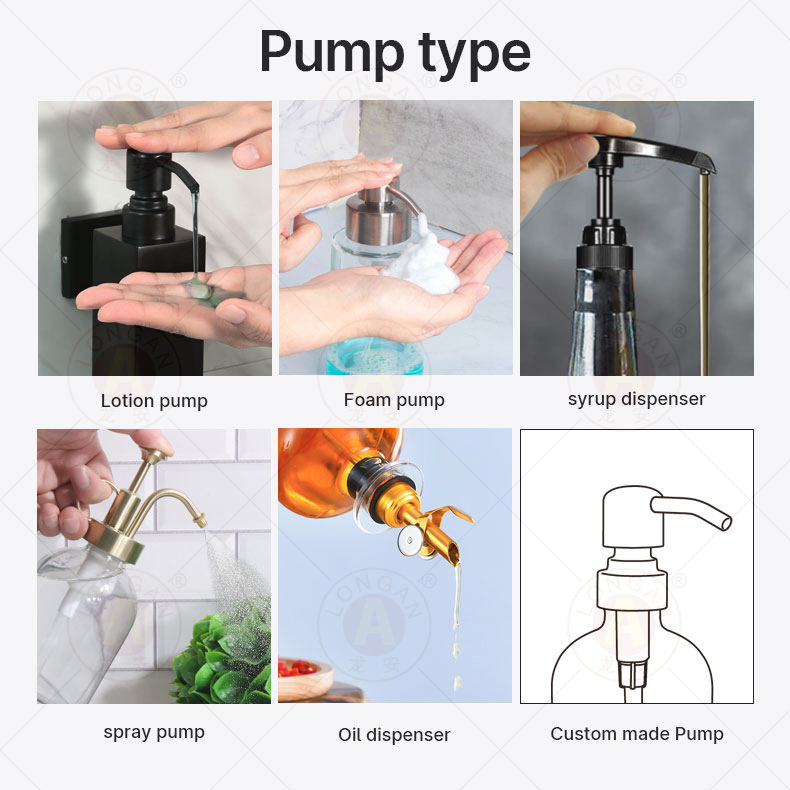 Personnalisation de divers types de pompe de bouteille