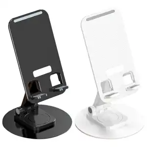 Foldable Adjustable Height Desktop Mobile Phone Holder Support 360 Rotation Portable Phone Holder