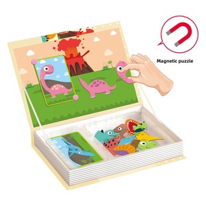 Livre <span class=keywords><strong>de</strong></span> puzzle magnétique dinosaure pour enfants 3+ ans, livre <span class=keywords><strong>de</strong></span> puzzle magnétique éducatif, jouet <span class=keywords><strong>de</strong></span> voyage pour tout-petits, apprentissage préscolaire précoce - Product Image 1