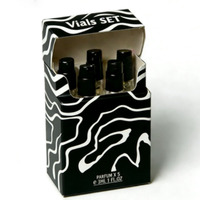 Ensemble de flacons de parfum de style cigarette personnalisés, 3 à 5 pièces, boîte en papier beige pour échantillons de parfum, flacons de parfum de 1 ml, 2 ml, 3 ml, 5 ml