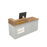 Comptoir/Meuble en Bois Polyvalent pour Salons de Beauté, Hôtels, Hôpitaux, Centres Commerciaux - Vitrine de Caisse, Bureau d'Accueil