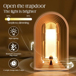 Nordic LED <b>Touch</b> Lamp <b>Bedside</b> Night <b>Light</b> Creative Gift Kid Bluetooth Audio Desktop <b>Light</b> Wireless Music Player Table Lamp Decor - Product Image 3
