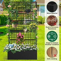 Jardinière en treillis d'aluminium de haute qualité, moderne, avec écran d'intimité thermolaqué et guirlande lumineuse LED, pour la fête de Thanksgiving